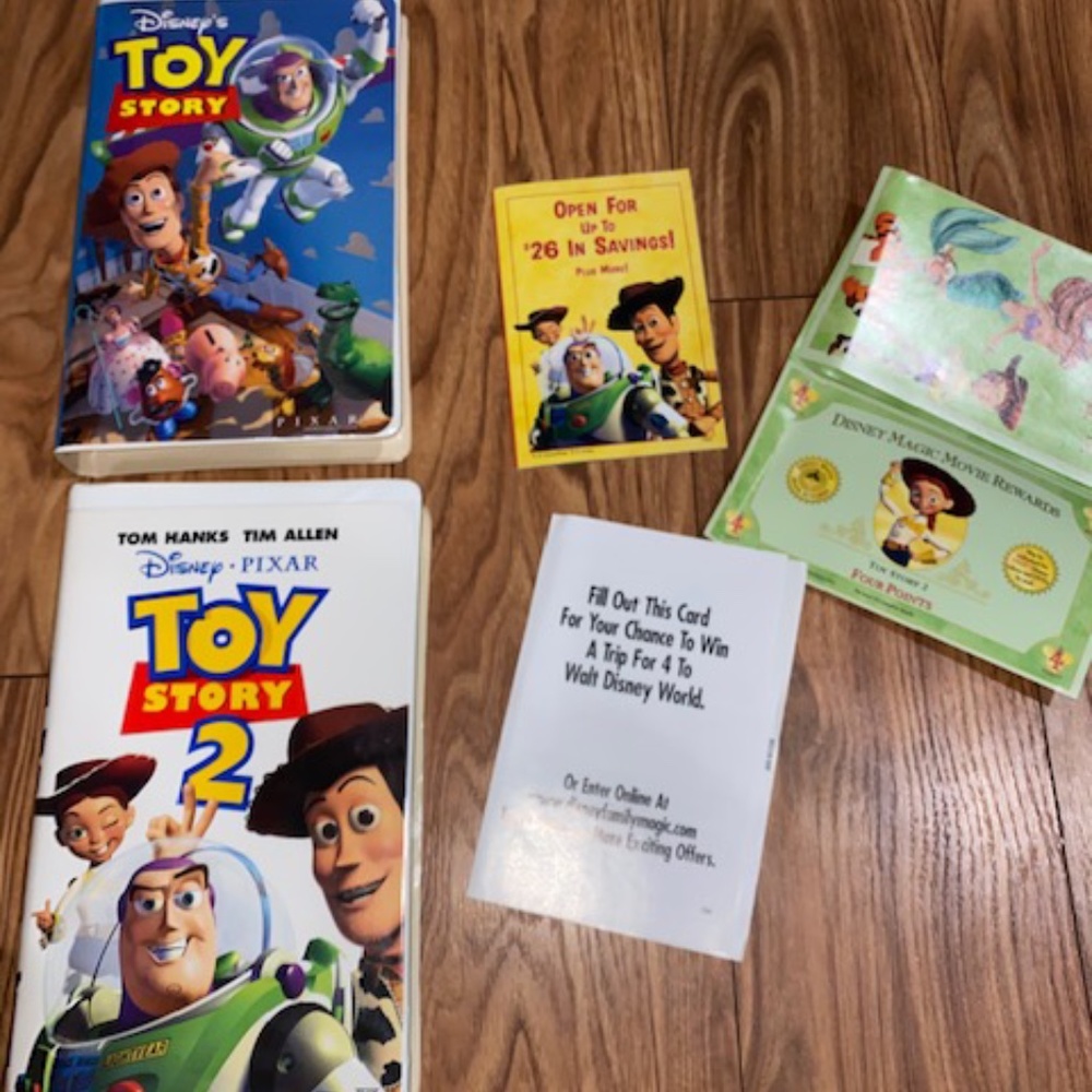 Walt Disney Pixar Toy Story 1 and 2 VHS, 1995